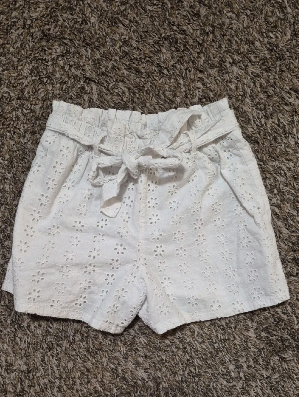 Girls Shorts Bundle - White, Light Blue & Pink Orange Stripe